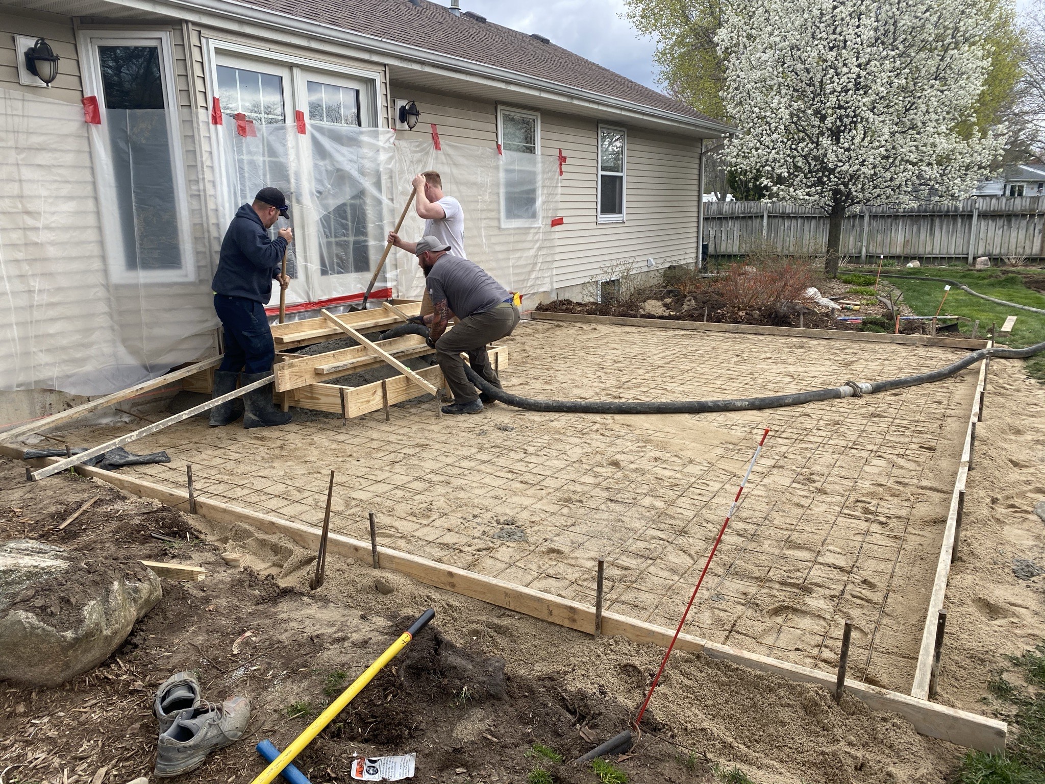 Prep Work for Stamped Concrete Patio